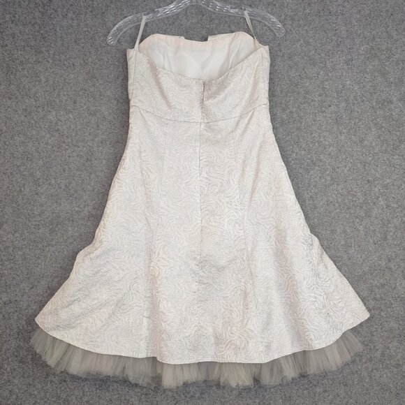 Jessica McClintock Gunne Sax Dress Juniors Sz 7 Prom Petticoat Strapless Formal - Picture 11 of 15